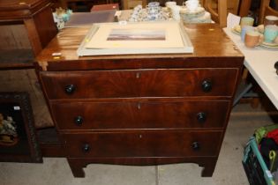 A 19th Century mahogany chest fitted four long dra