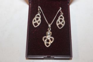 A Sterling silver Celtic eternal know earrings an