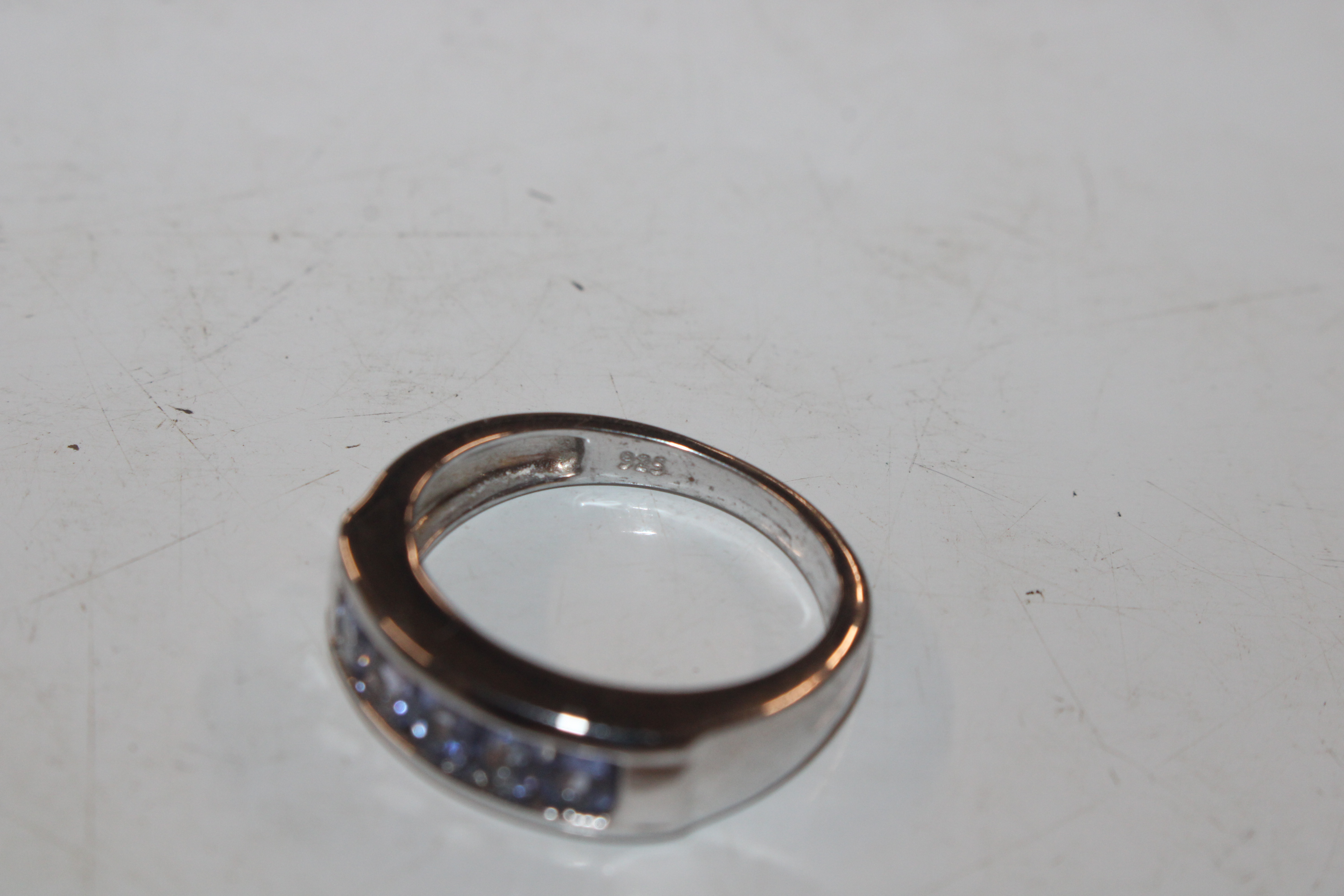 A Sterling silver and tanzanite ring, ring size N/ - Image 4 of 4