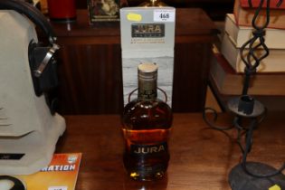 A boxed bottle of Jura