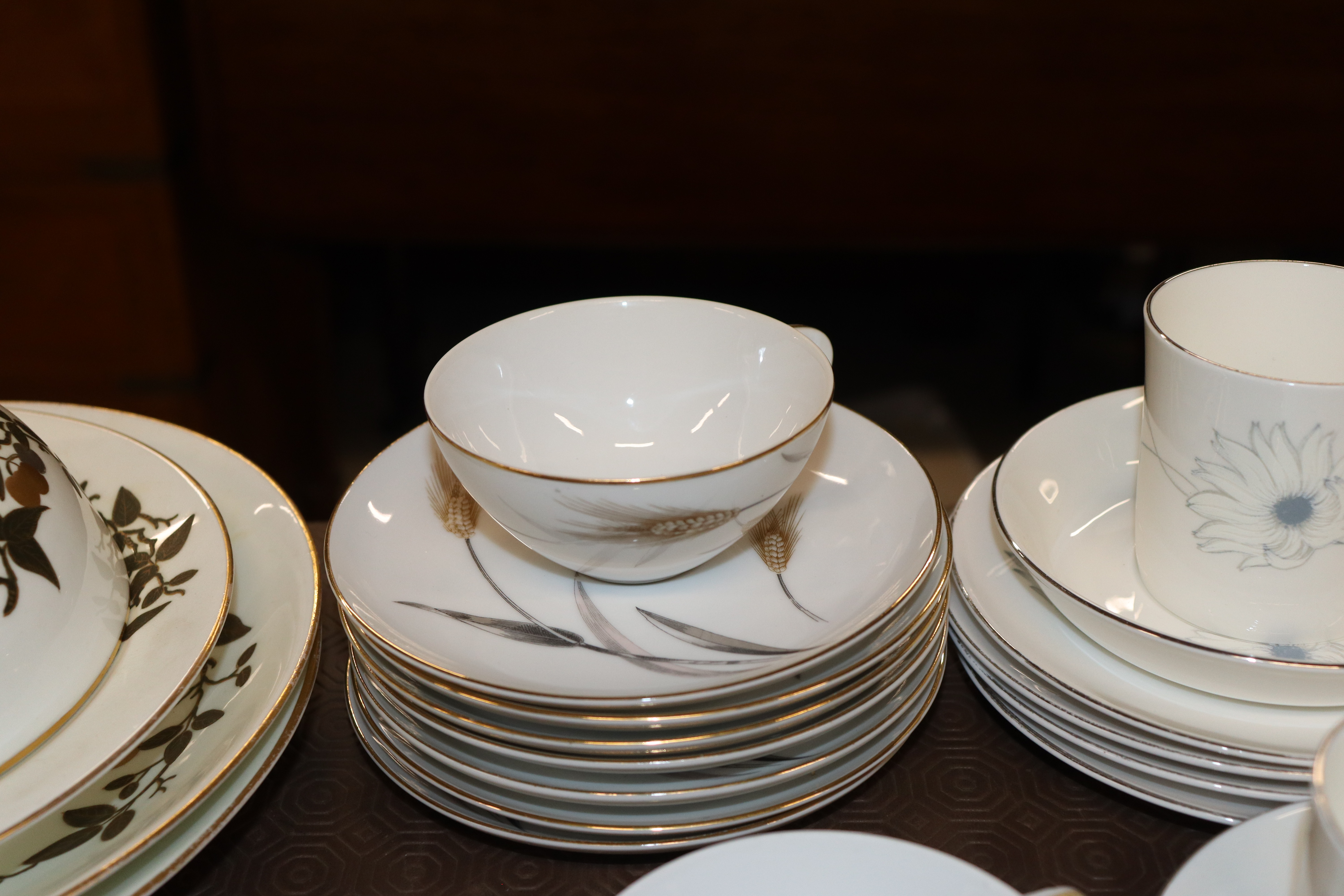 A quantity of gilt decorated tea ware; and Three C - Image 5 of 12