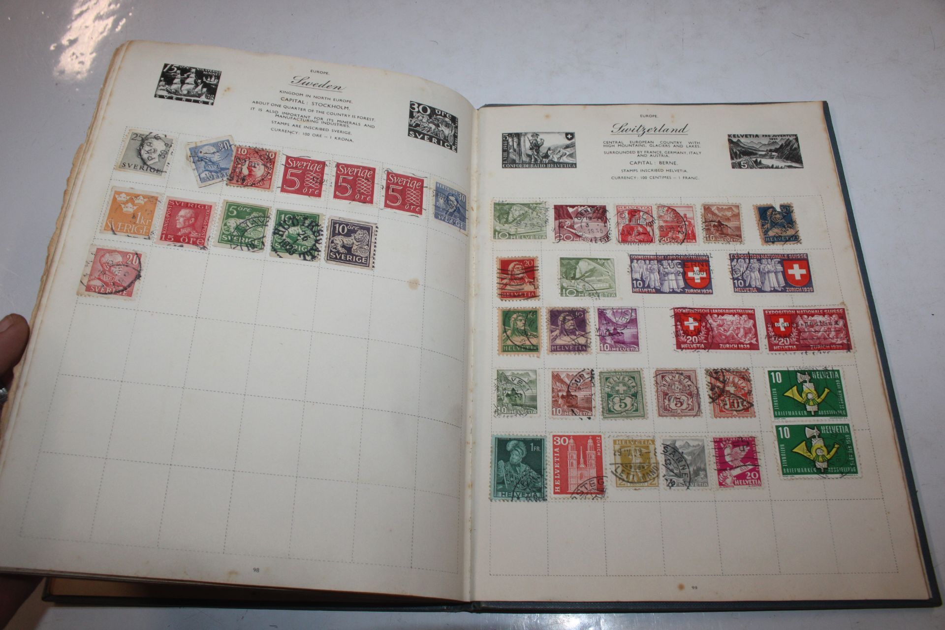 A box containing an album of stamps, various loose - Image 17 of 27