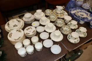 A quantity of gilt decorated tea ware; and Three C