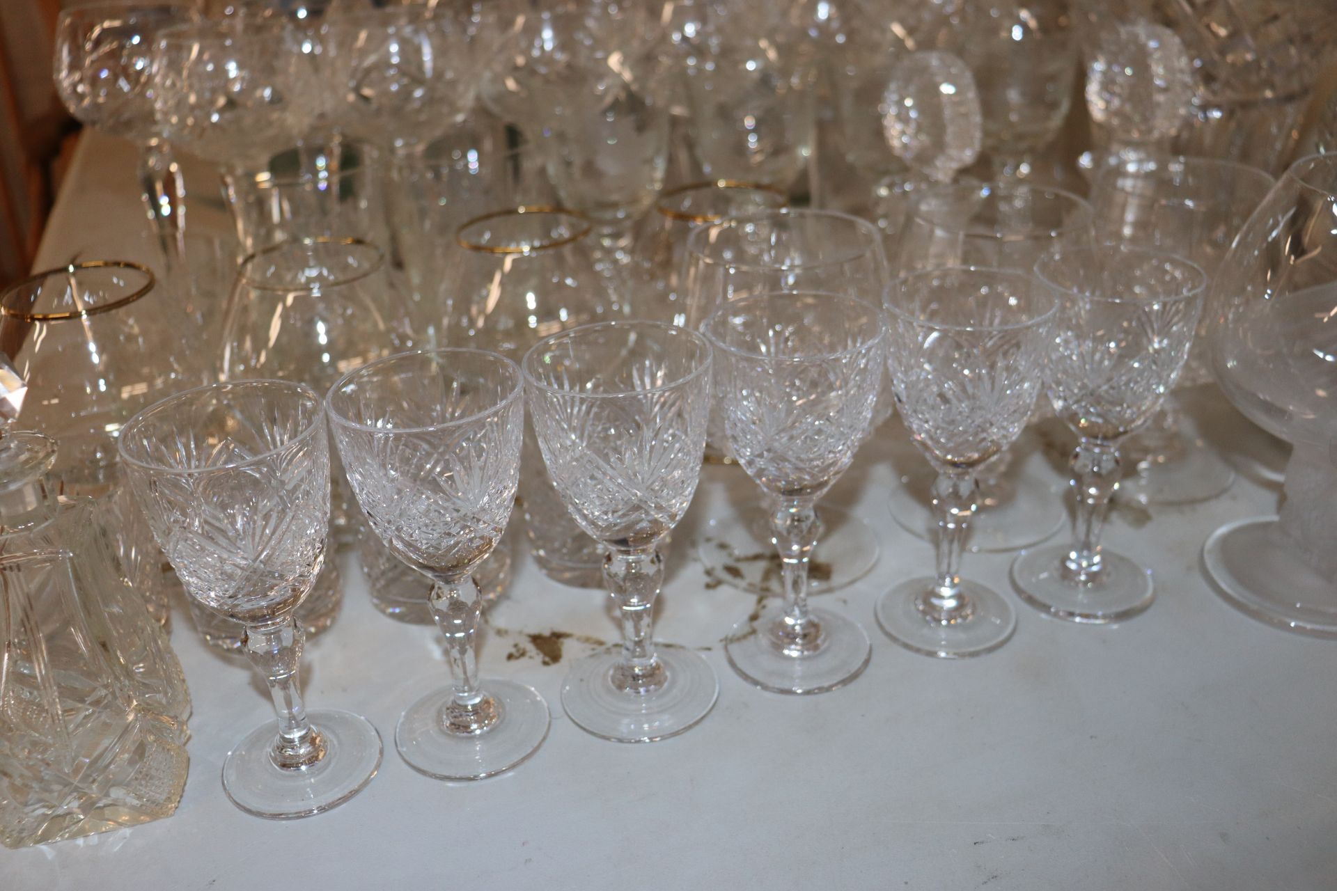 A large quantity of cut glass table ware including - Image 2 of 7