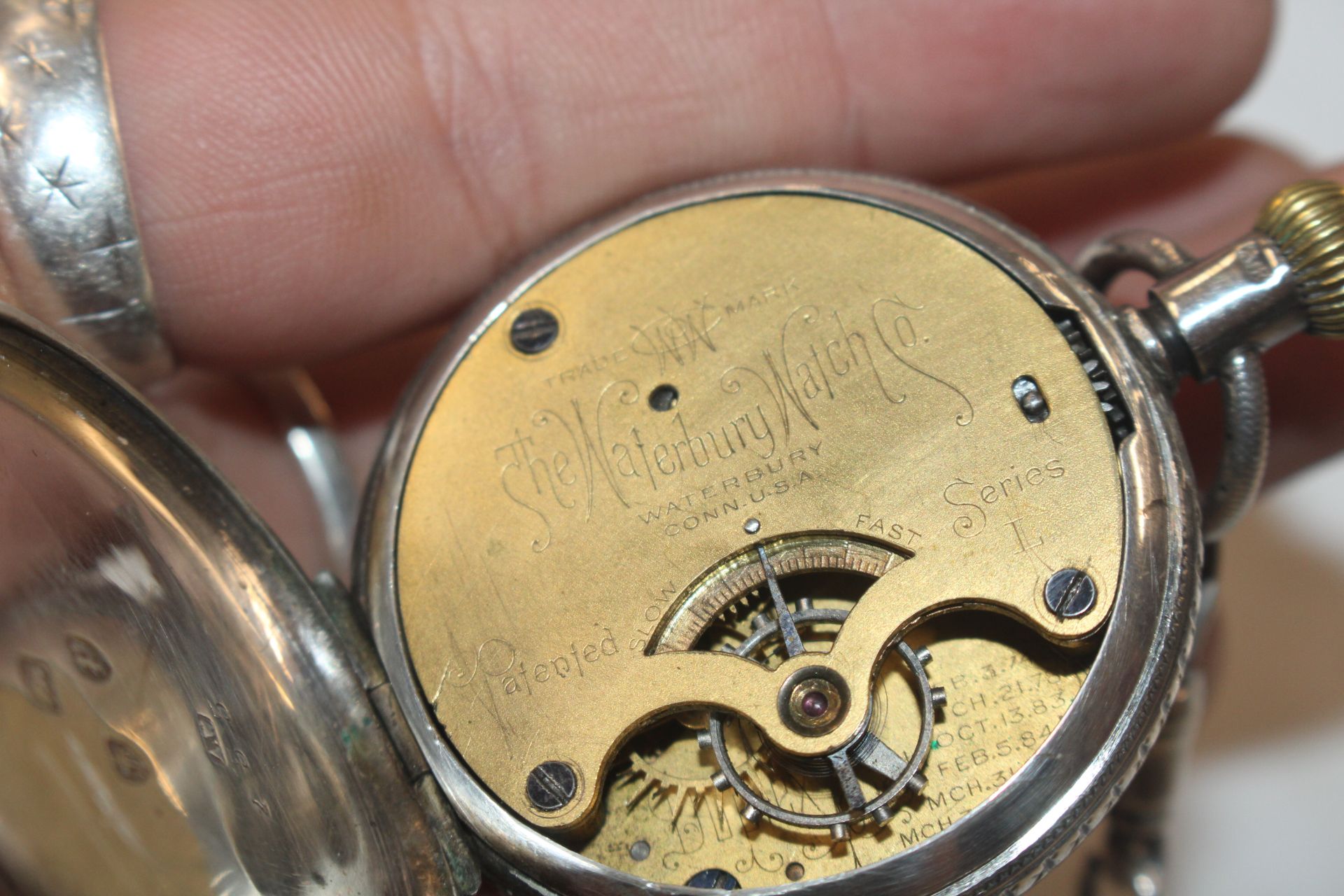 A Waterbury watch Co. silver cased pocket watch an - Image 6 of 6