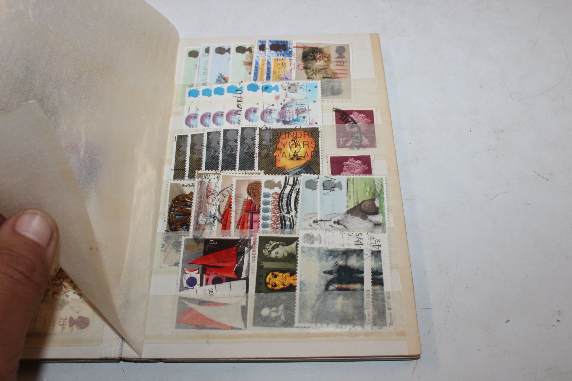 A box containing an album of stamps, various loose - Image 27 of 27