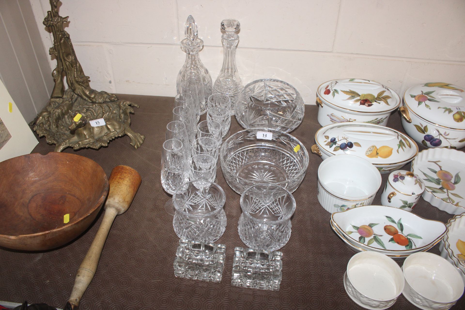 A quantity of cut glass tableware to include Water