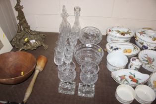 A quantity of cut glass tableware to include Water