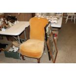 A Victorian upholstered nursing chair