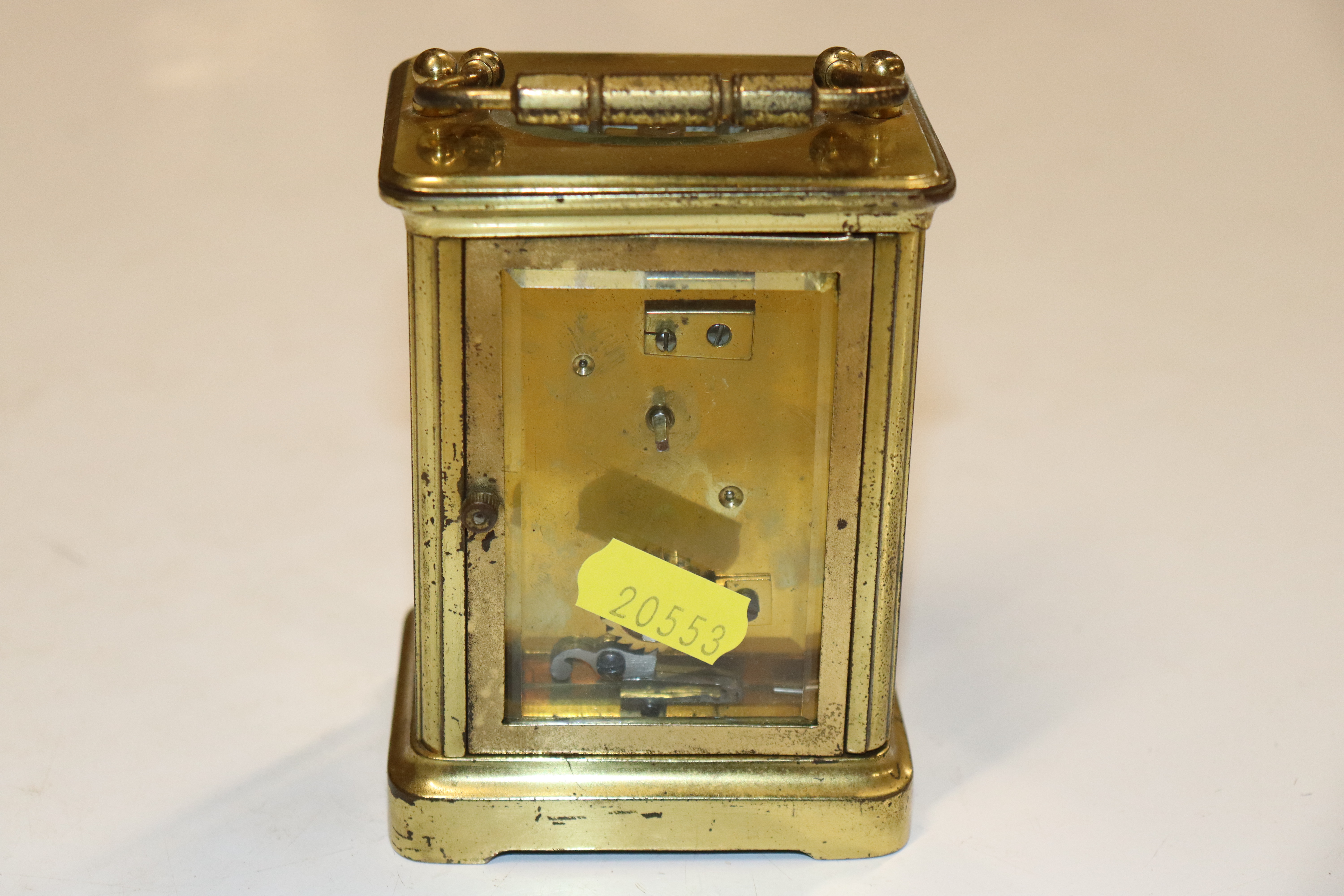 A brass cased carriage clock - Image 3 of 7