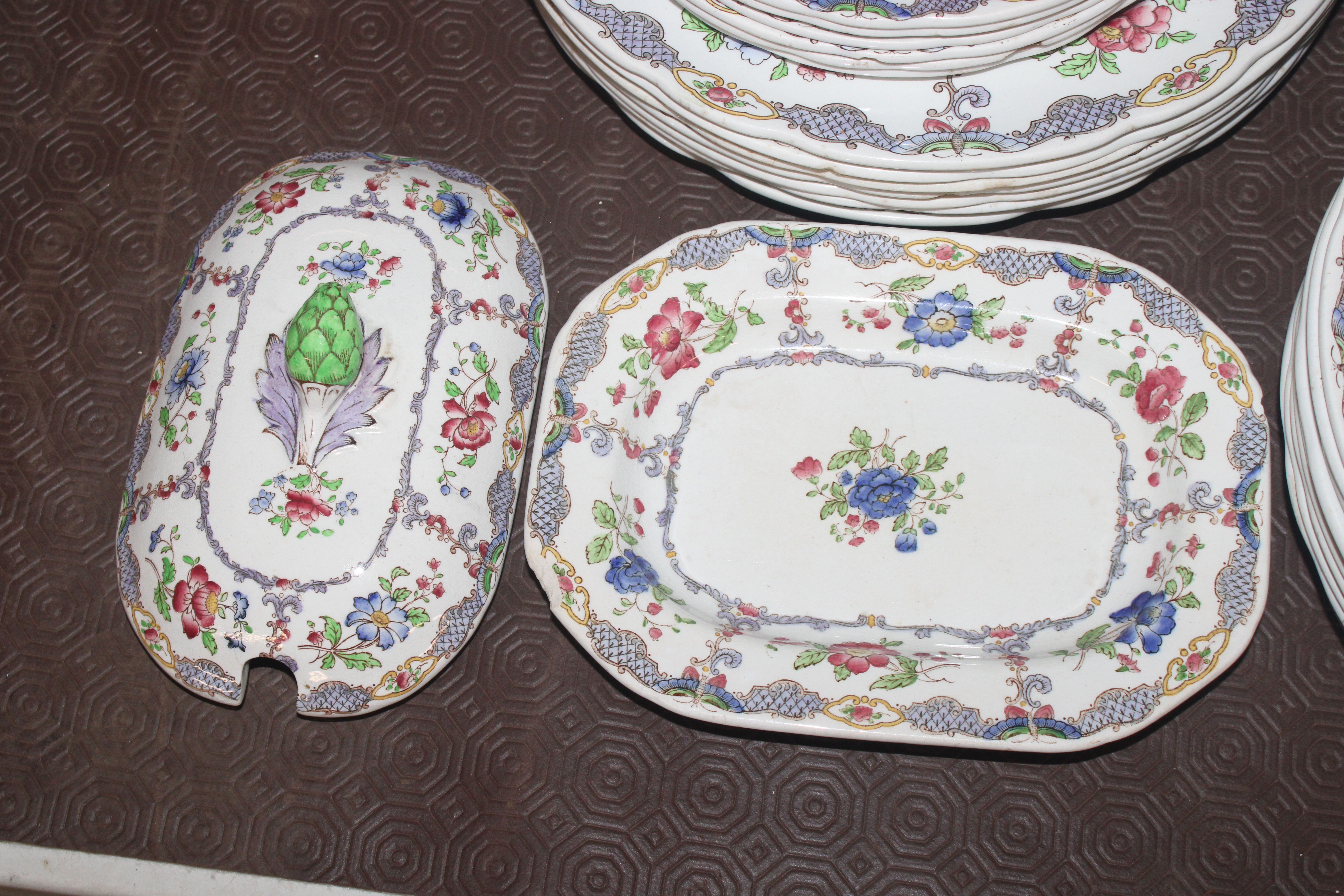 A Copeland late Spode floral pattern part dinner service - Image 2 of 6