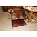 A vintage folding tea trolley