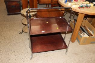 A vintage folding tea trolley