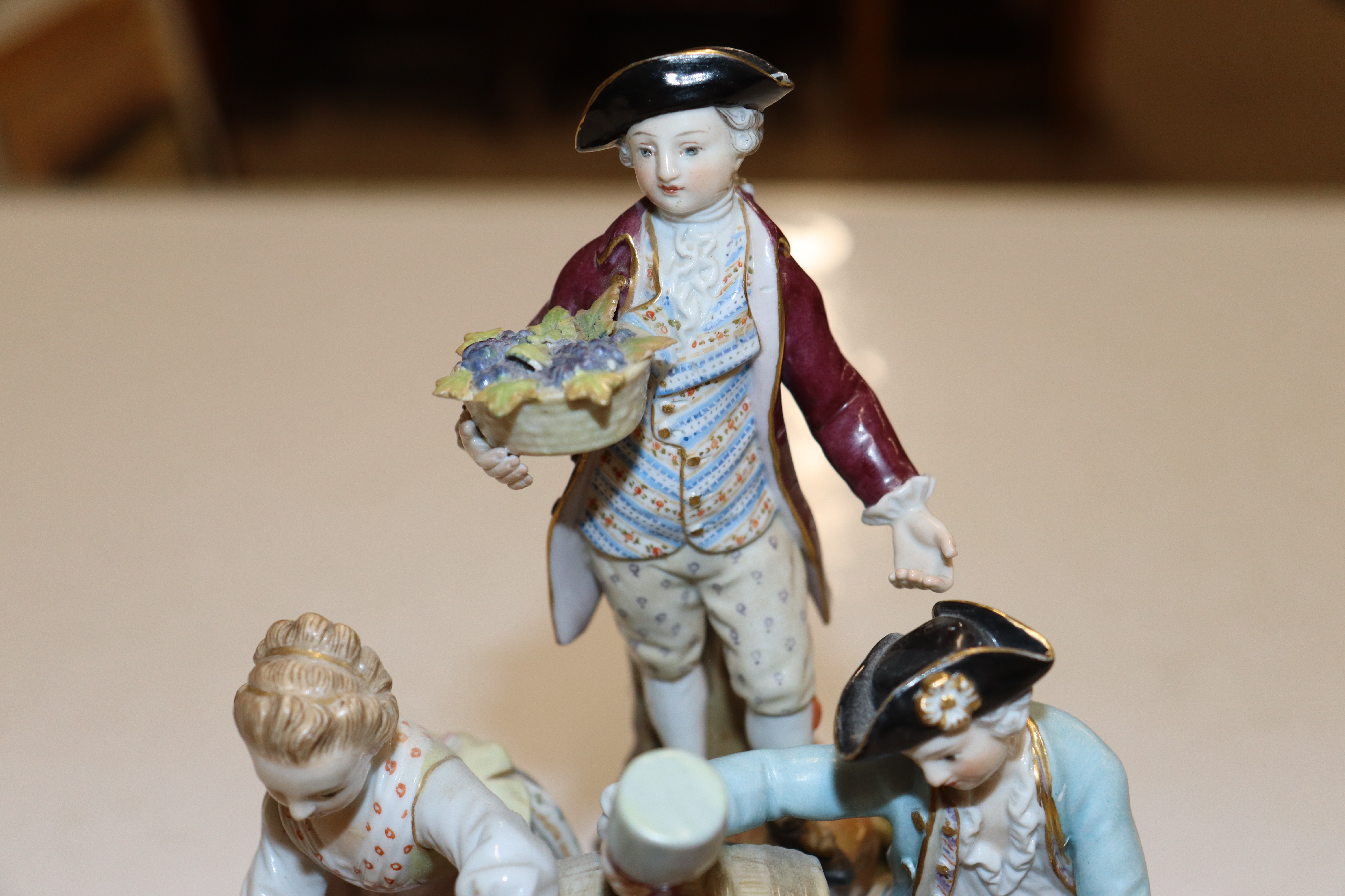 A Continental porcelain figure group having cross - Image 2 of 13