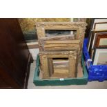 A box of various old gilt picture frames