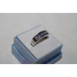 A Sterling silver and tanzanite ring, ring size N/