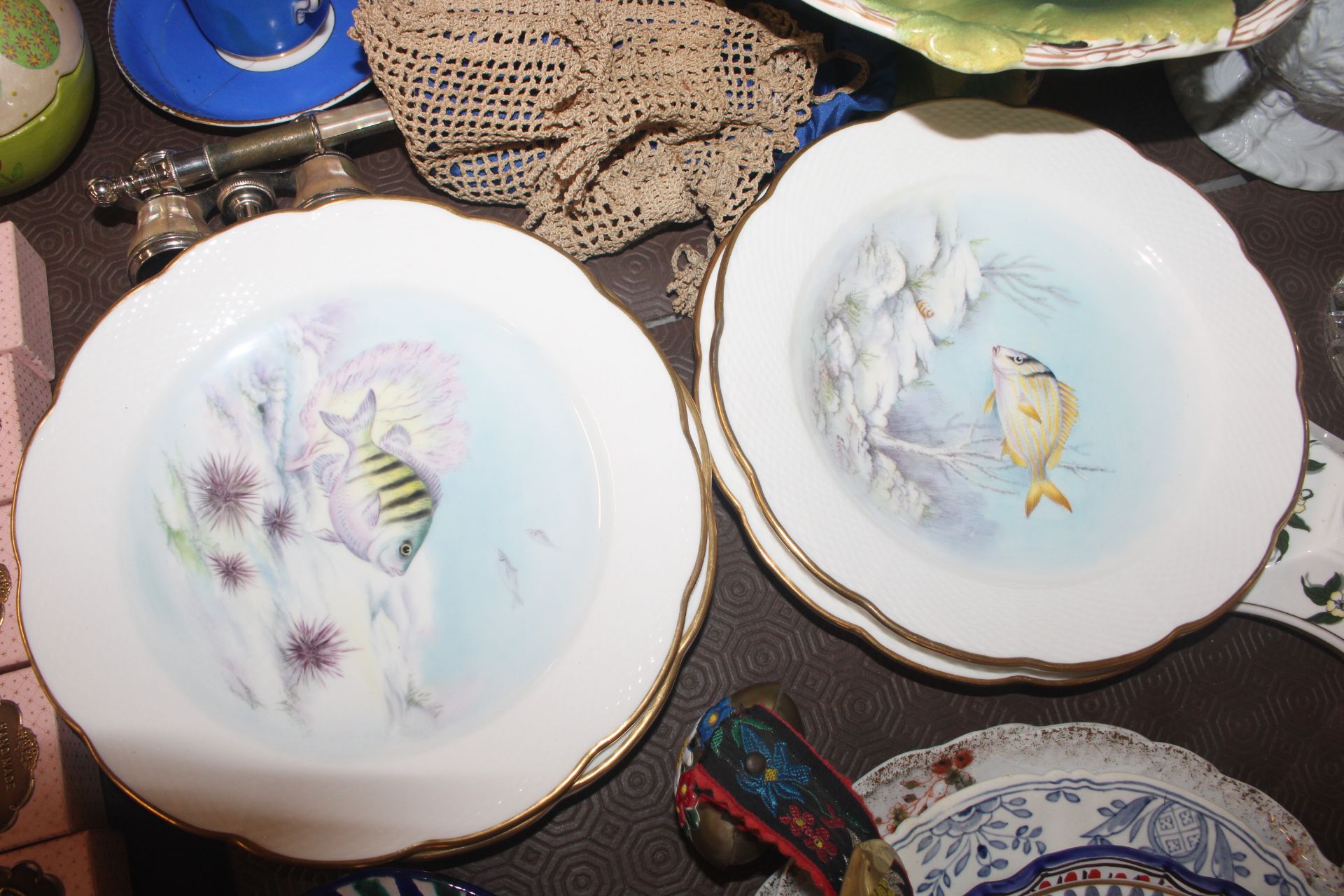 Four Royal Worcester "Tropical Fish" pattern plate - Image 2 of 12