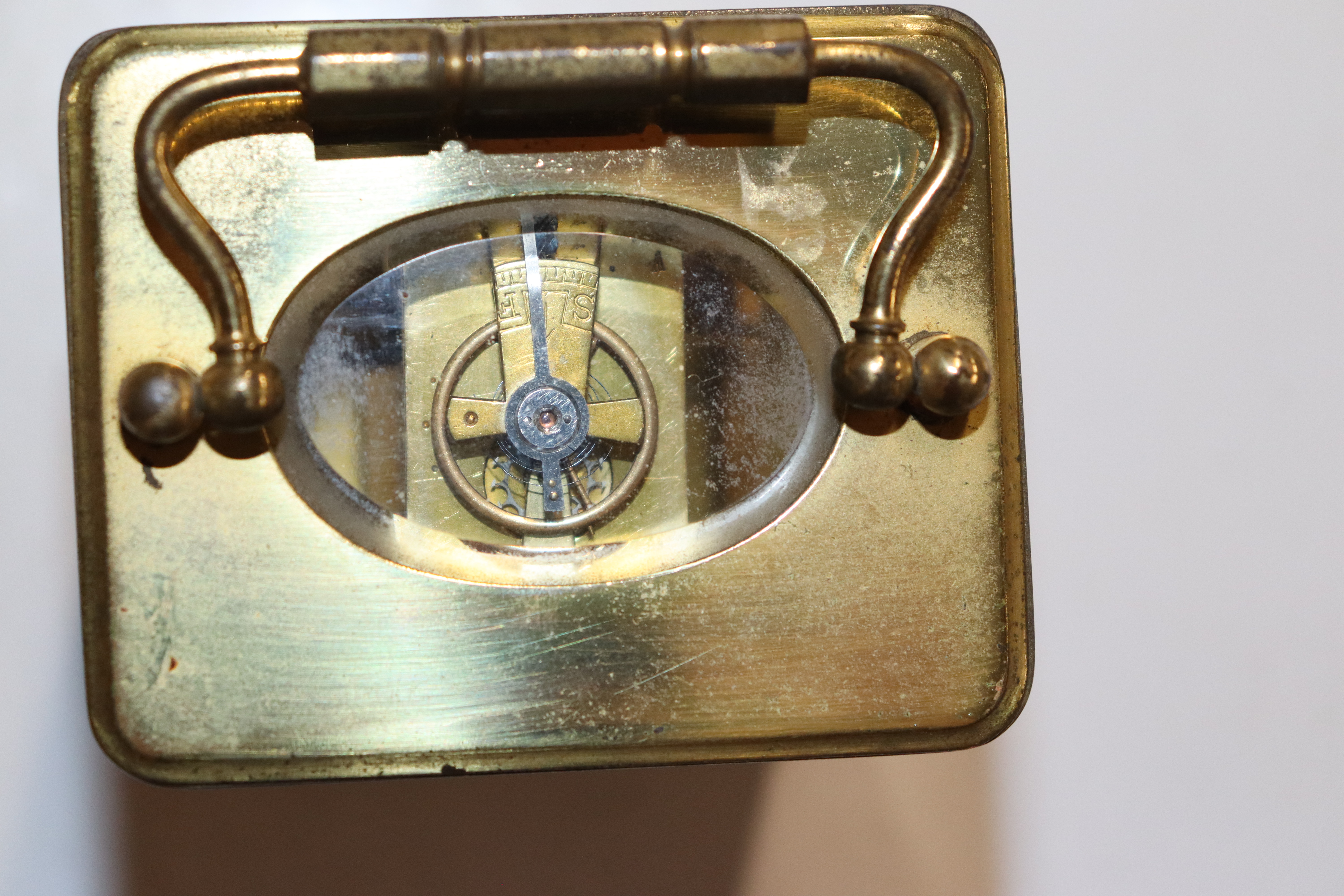 A brass cased carriage clock - Image 6 of 7