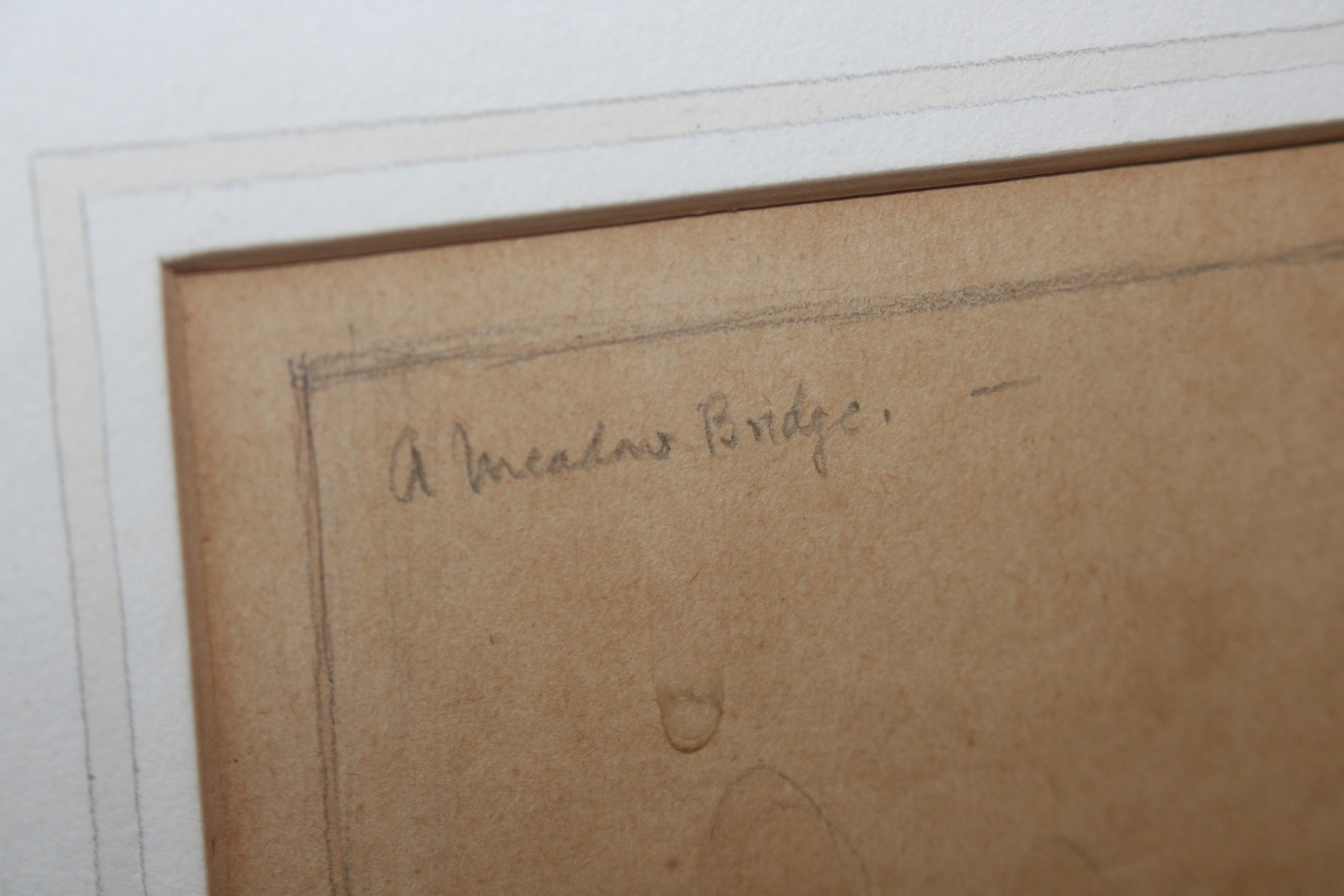 Leonard Russell Squirrell, "A Meadow Bridge" signe - Image 3 of 6
