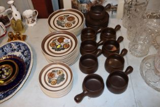 A quantity of Langley pottery dinner ware