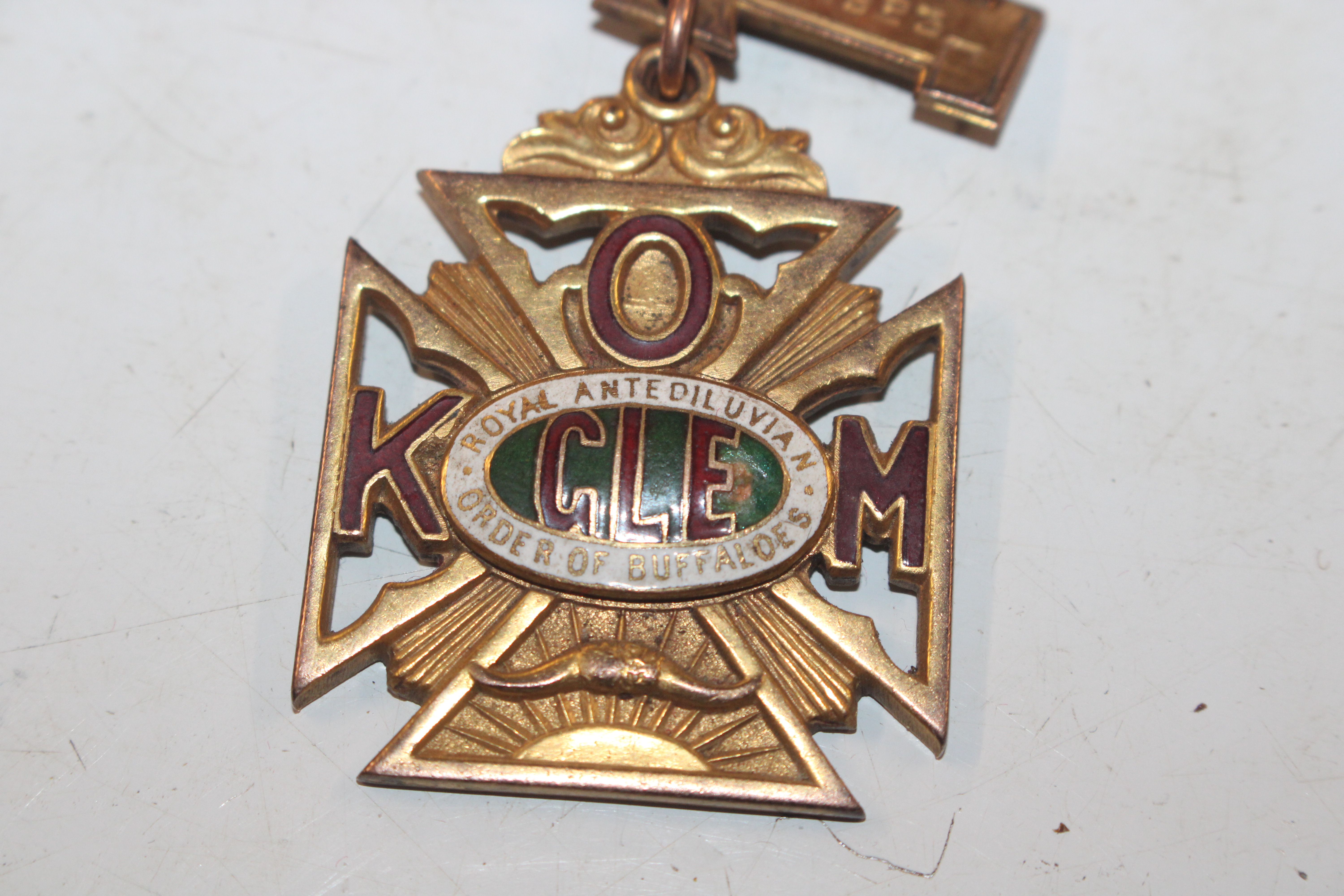 A silver gilt and enamel decorated Masonic medal; - Image 9 of 16