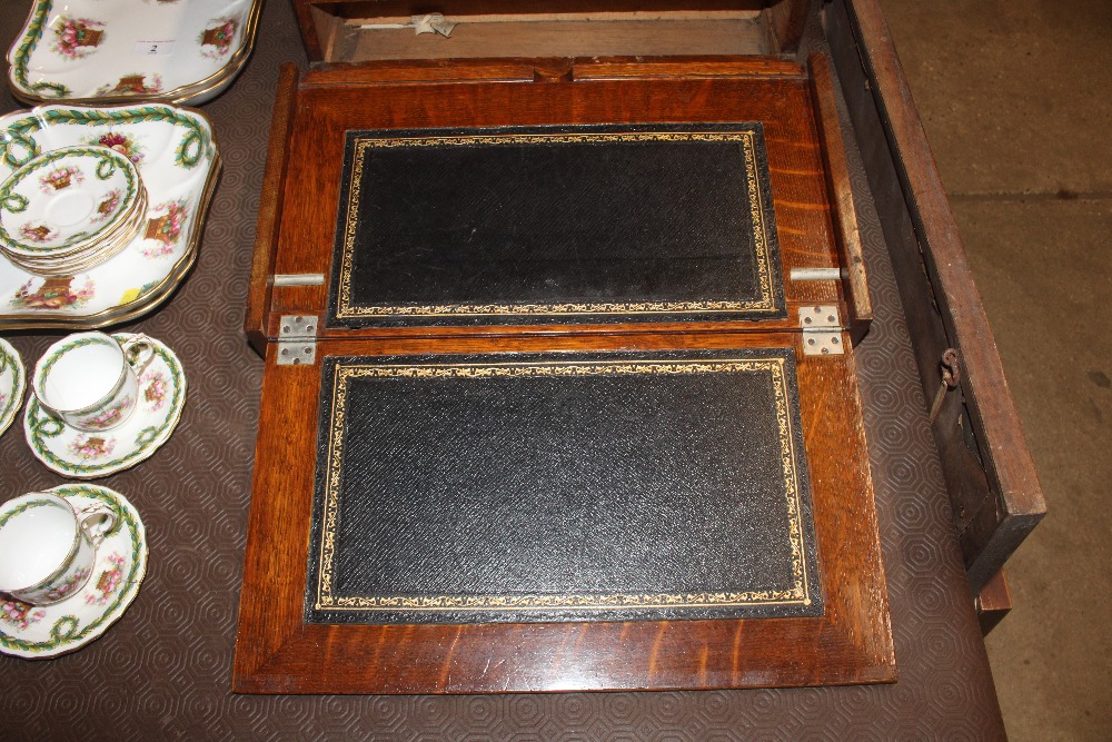 A late Victorian oak stationery cabinet - Image 2 of 19