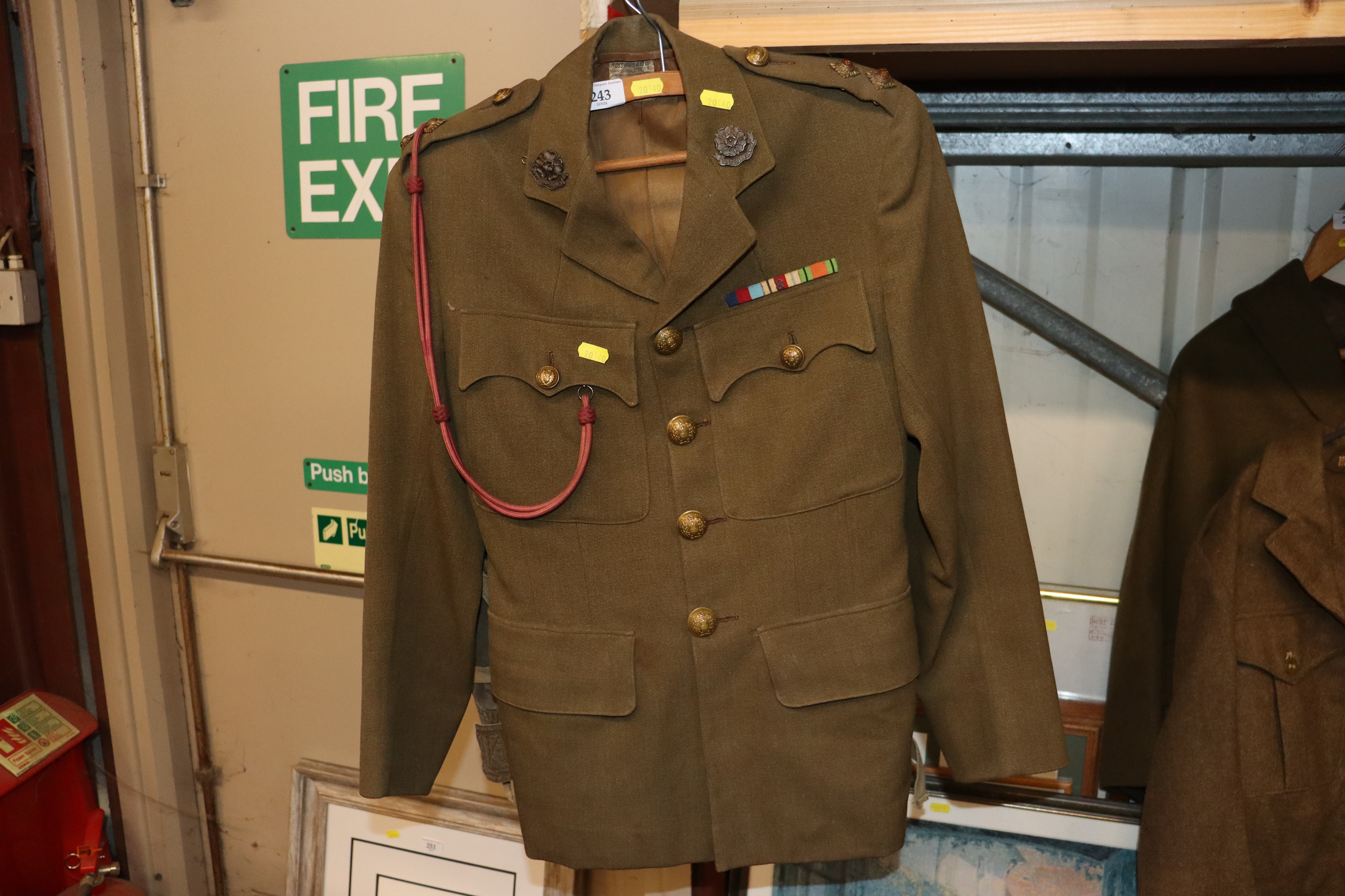 An East Lancs. Regiment jacket and a vintage gille