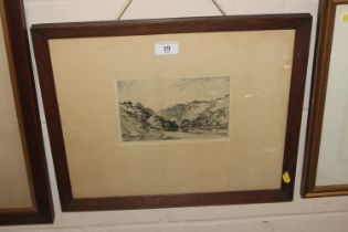 Leonard Russell Squirrell, pencil signed etching d