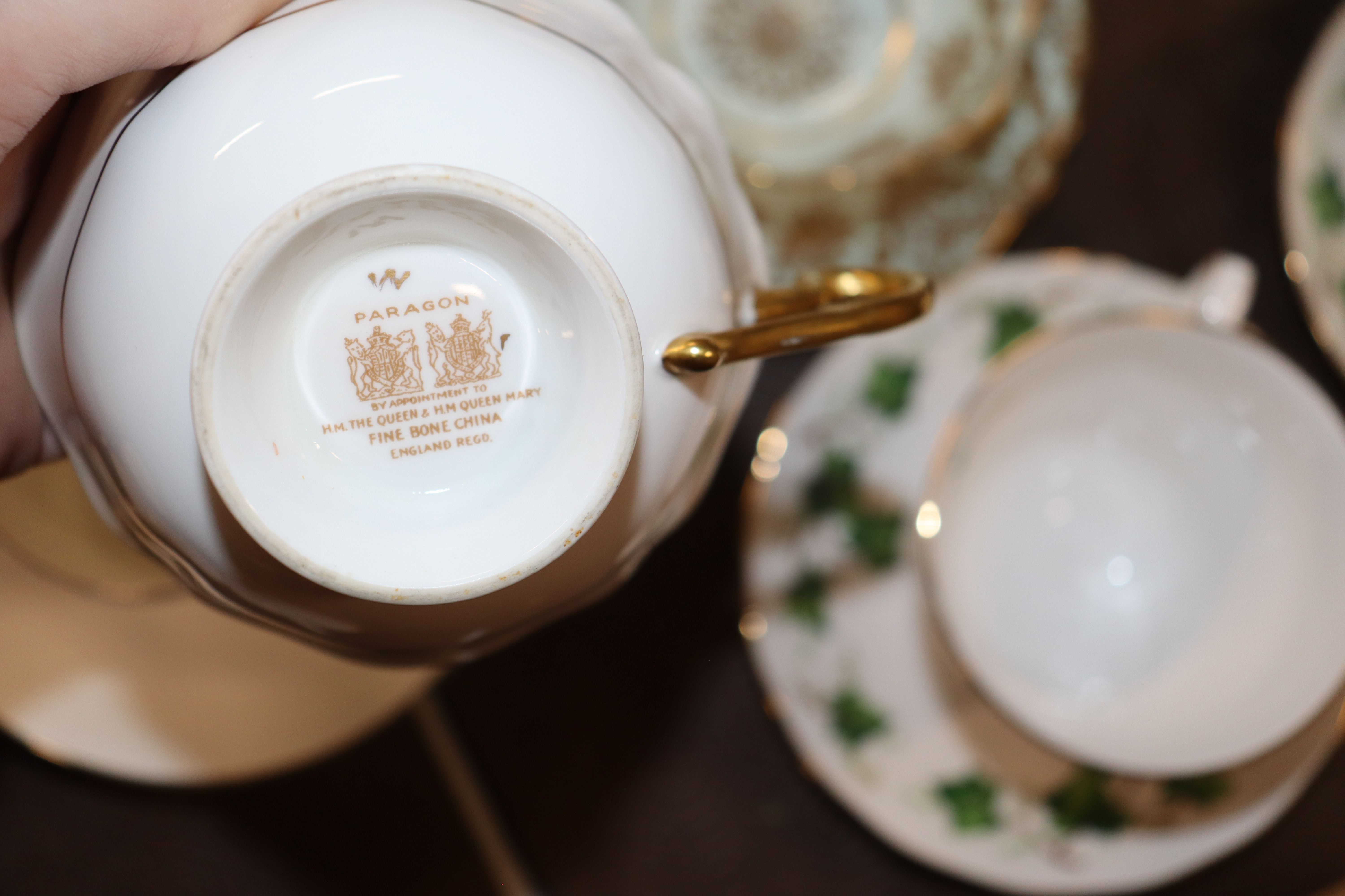 A quantity of gilt decorated tea ware; and Three C - Image 10 of 12