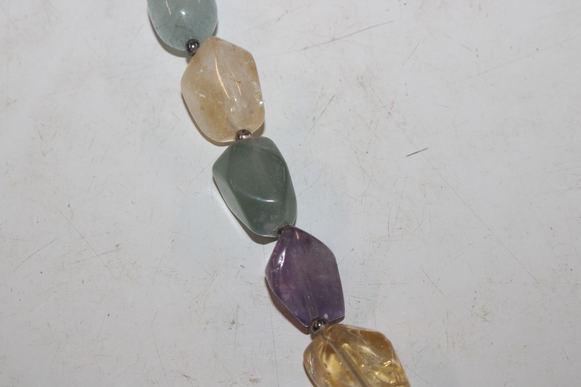 A Sterling silver amethyst, citrine and aqua marin - Image 3 of 5