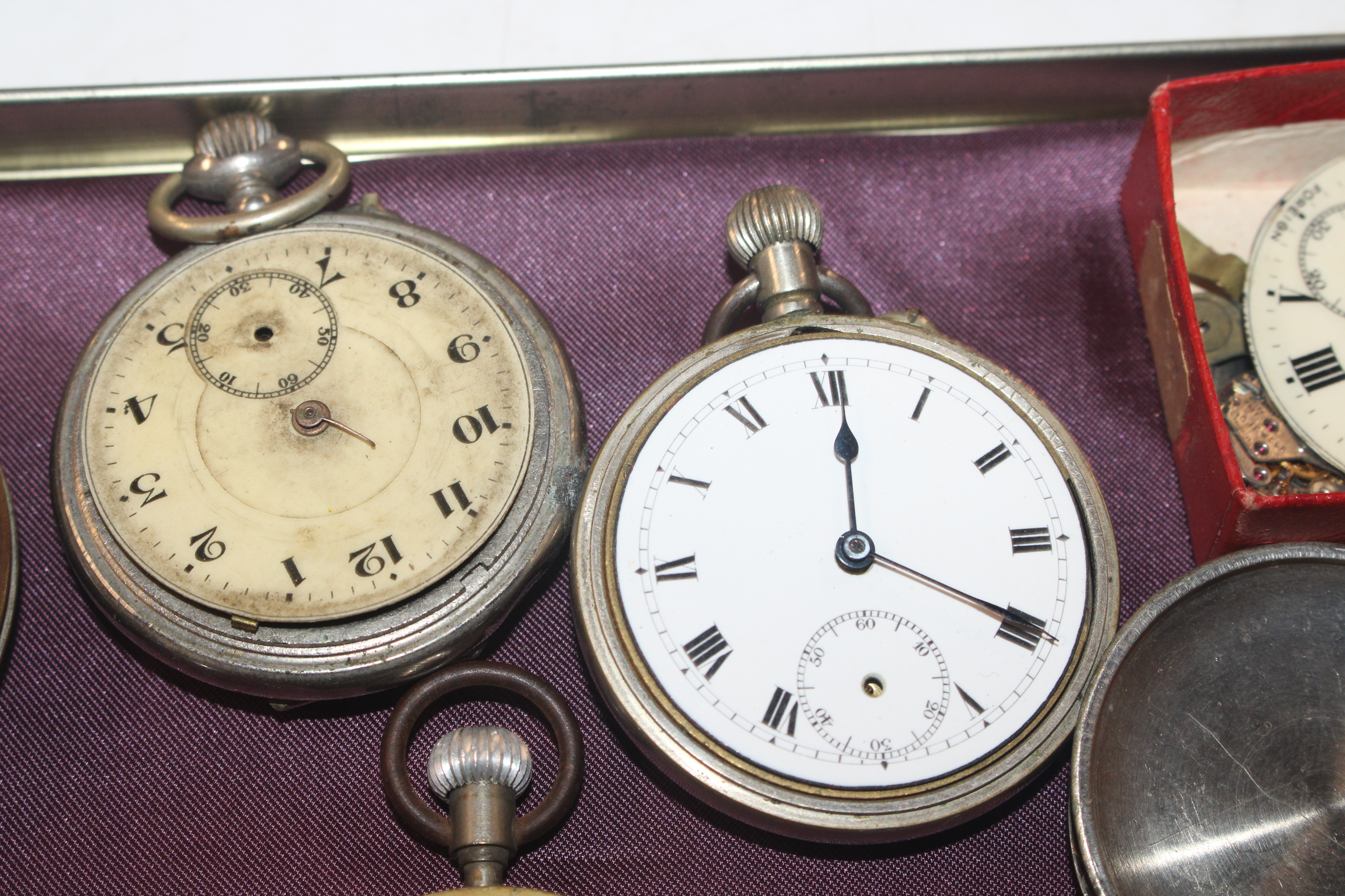 A tray of various pocket watches and parts for spa - Image 5 of 13