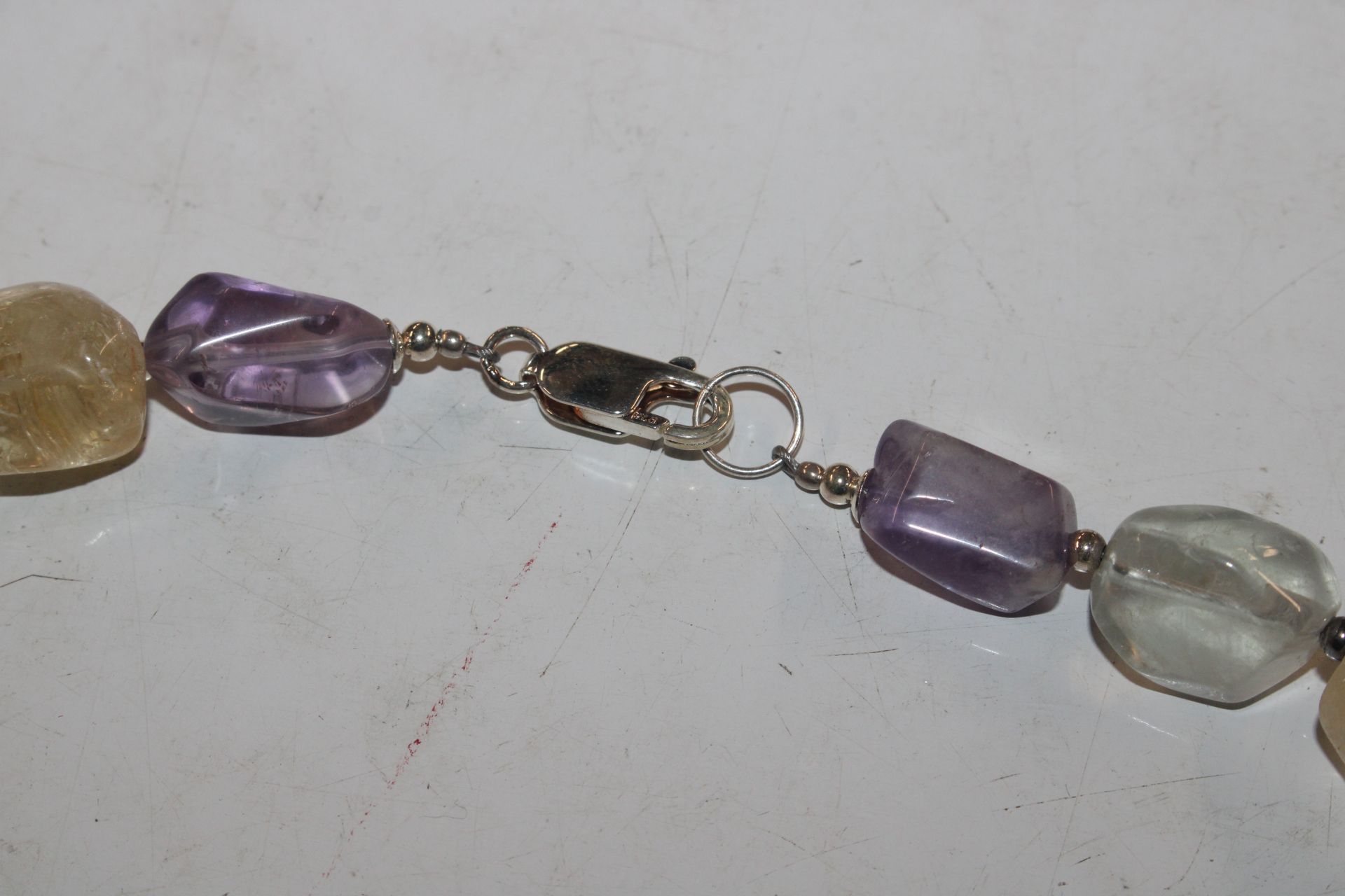 A Sterling silver amethyst, citrine and aqua marin - Image 4 of 5