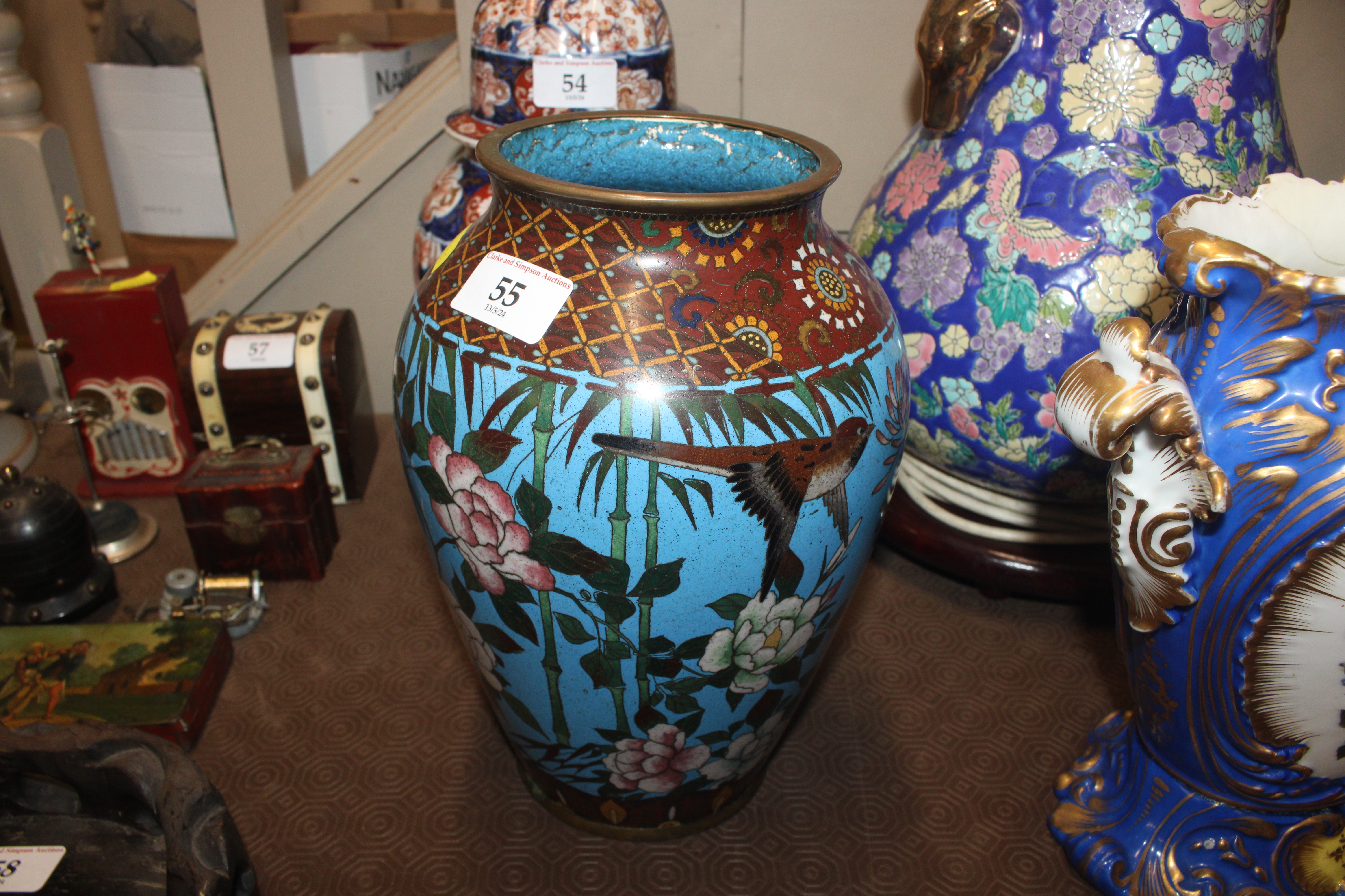 A cloisonné baluster vase - Image 7 of 12