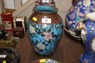 A cloisonné baluster vase