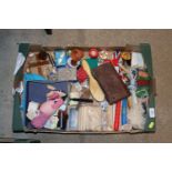 A box containing various miscellaneous items to in