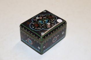 A late 19th Century Chinese cloisonné box with hin