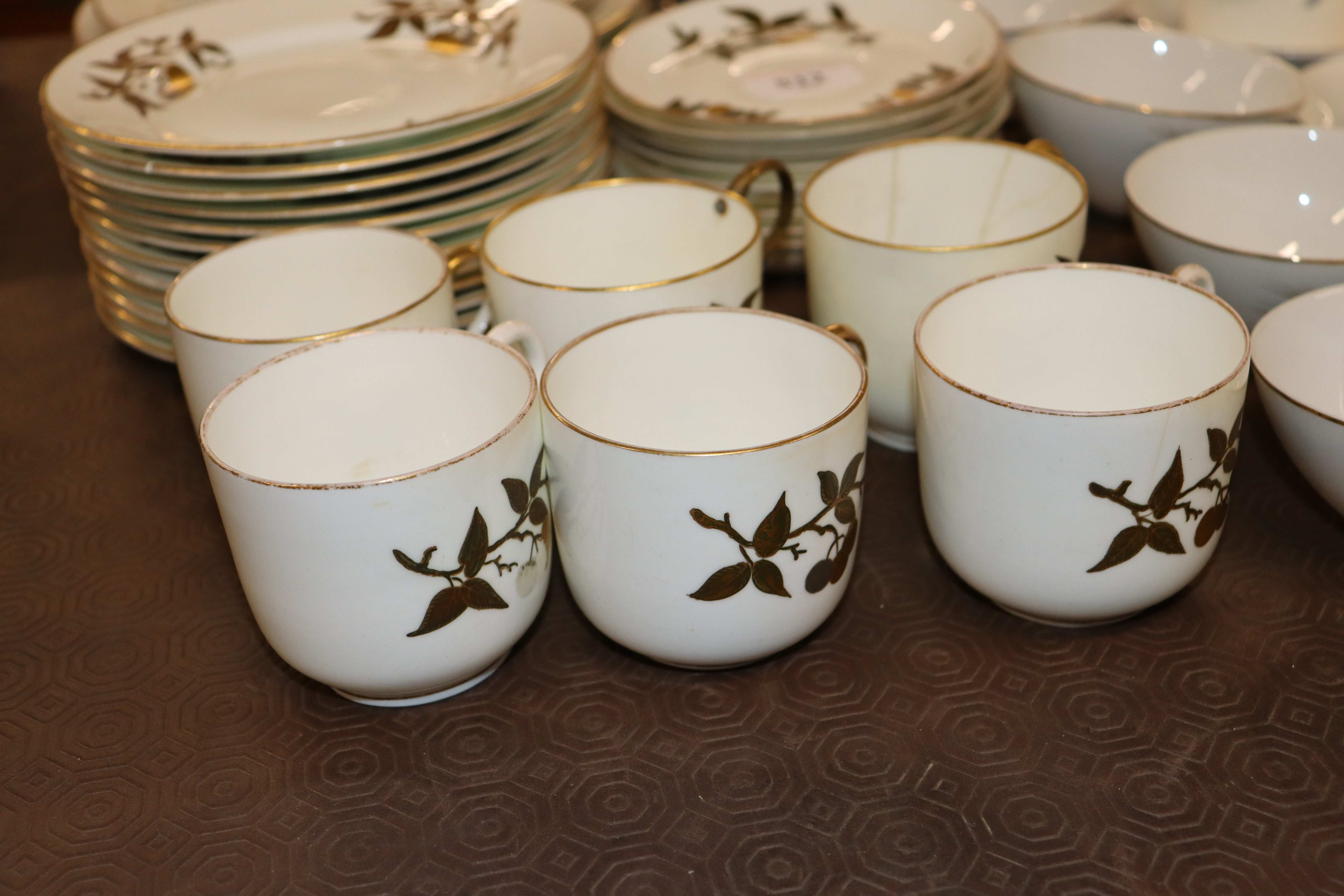 A quantity of gilt decorated tea ware; and Three C - Image 2 of 12