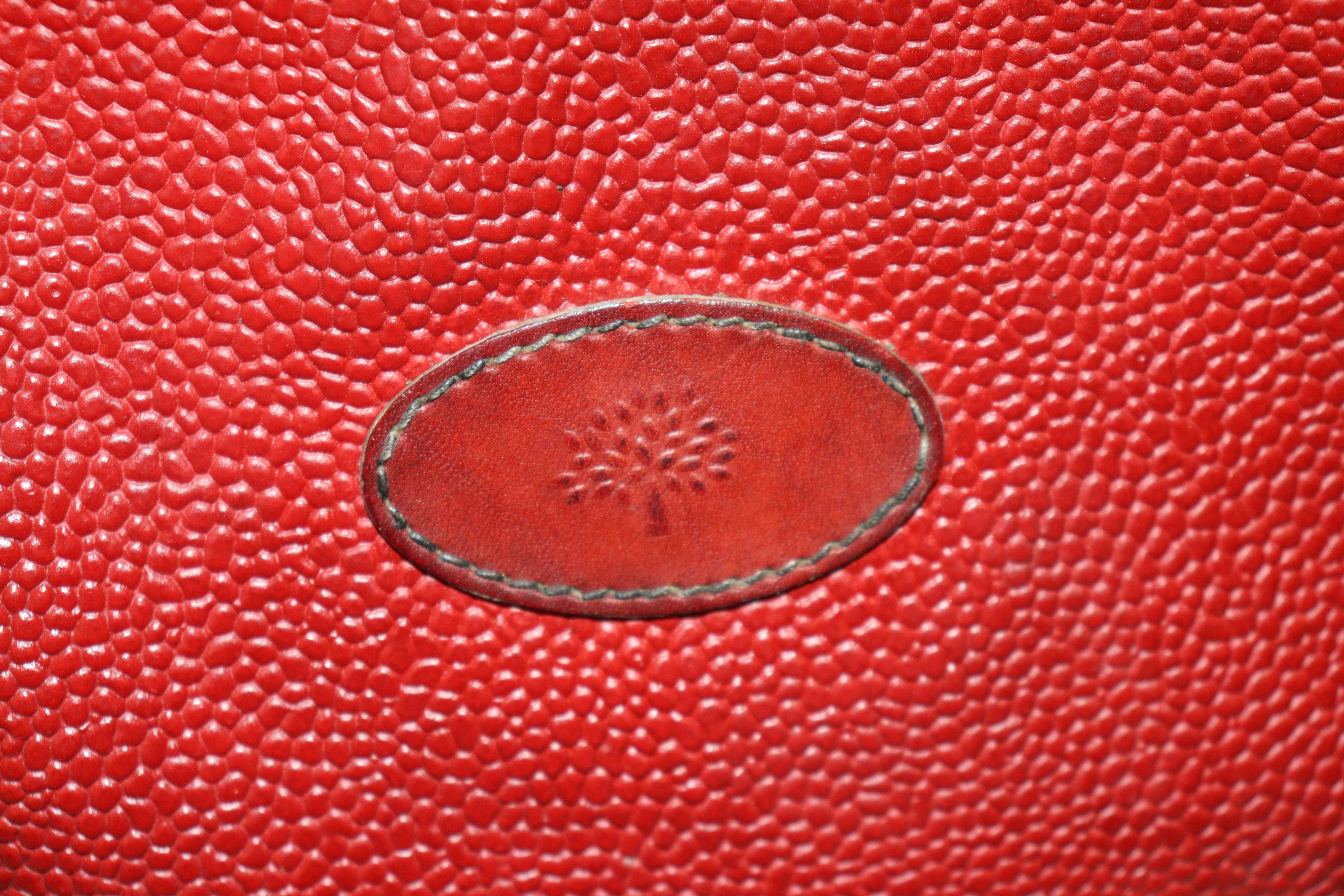 A Mulberry red handbag and outer carry bag - Image 5 of 8