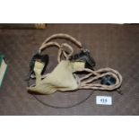 A set of vintage radio headphones