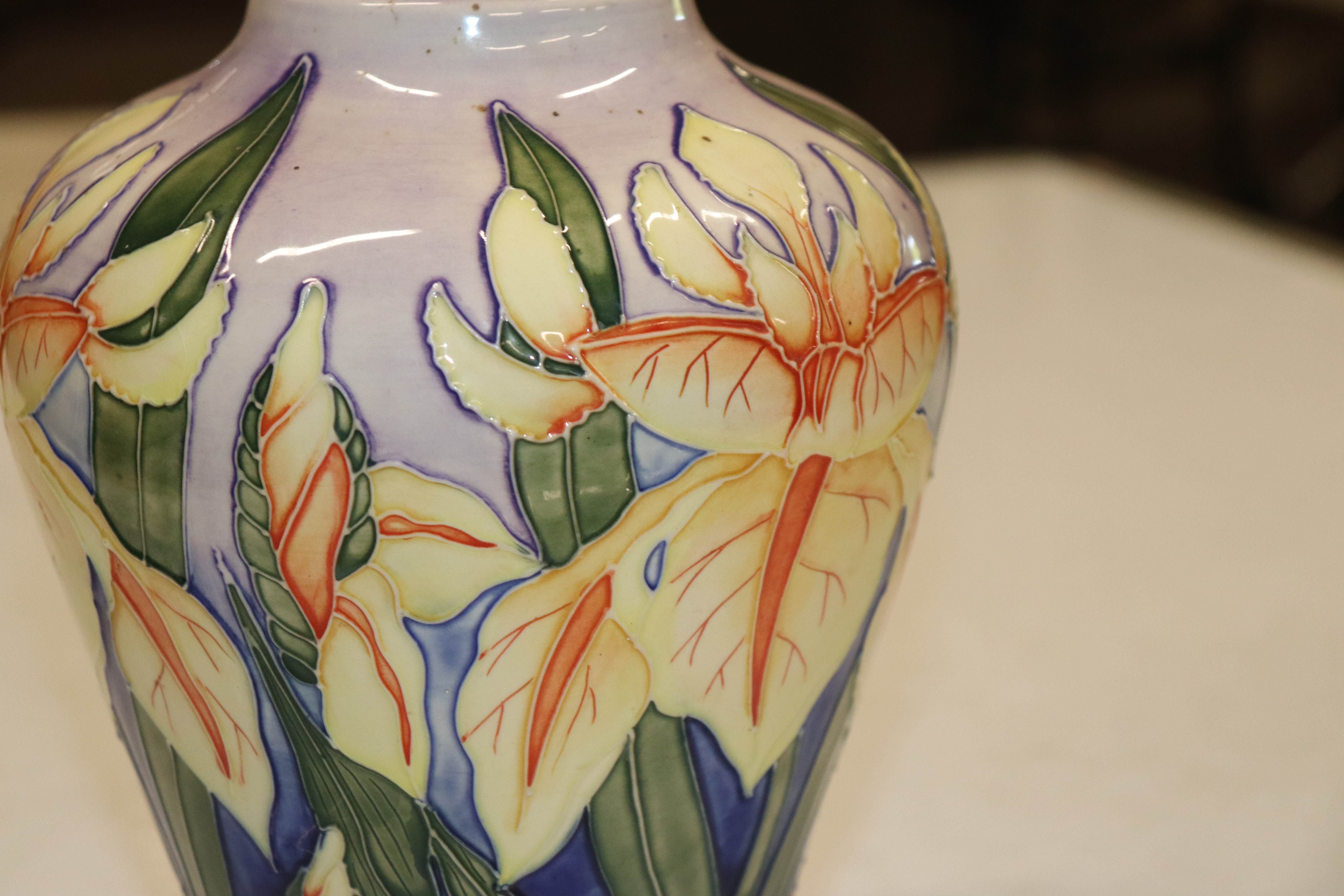 A Moorcroft Pottery vase having floral decoration, - Image 9 of 17
