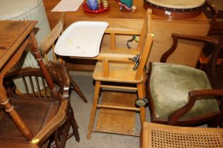 A vintage metamorphic high chair