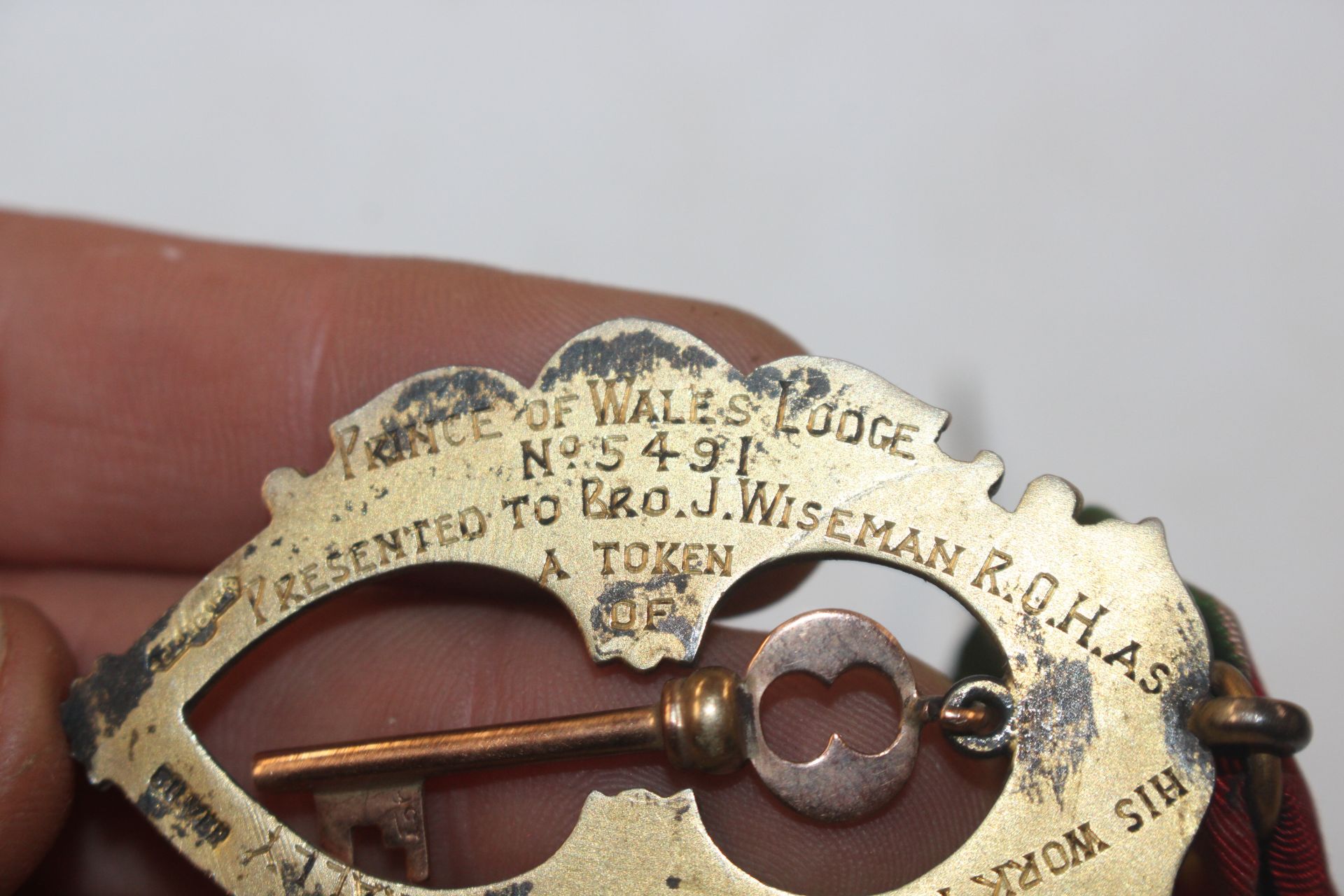 A silver gilt and enamel decorated Masonic medal; - Image 5 of 16