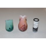 Three Art Glass vases