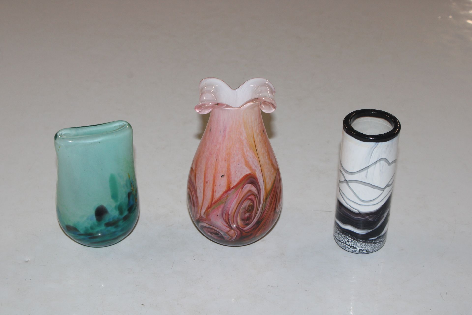 Three Art Glass vases