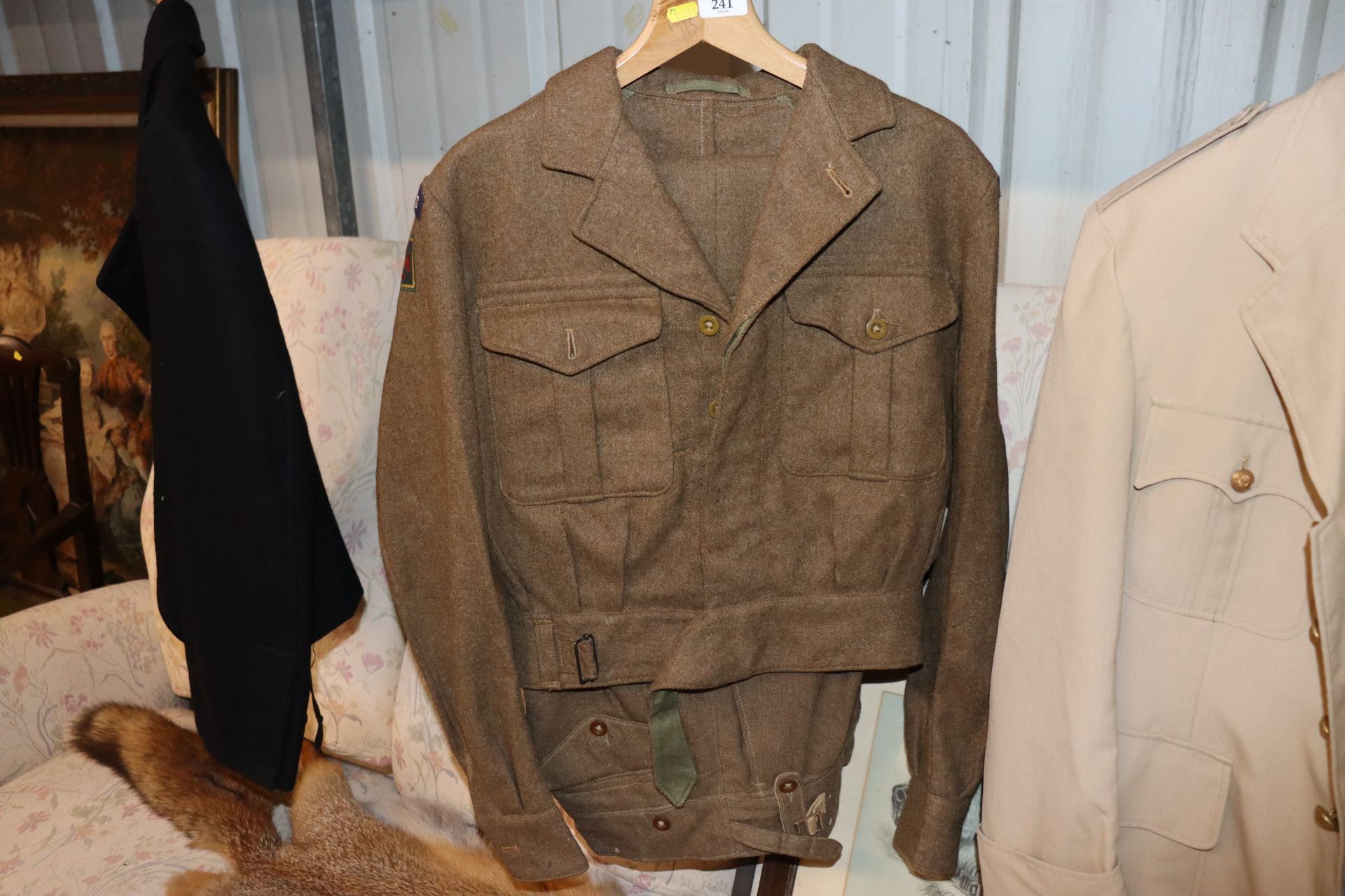 A battle dress blouse and trousers, Royal Signals