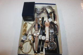 A box of assorted wrist watches to include Citizen
