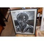 A chalk drawing portrait "Georgie 90" by Roy Clark