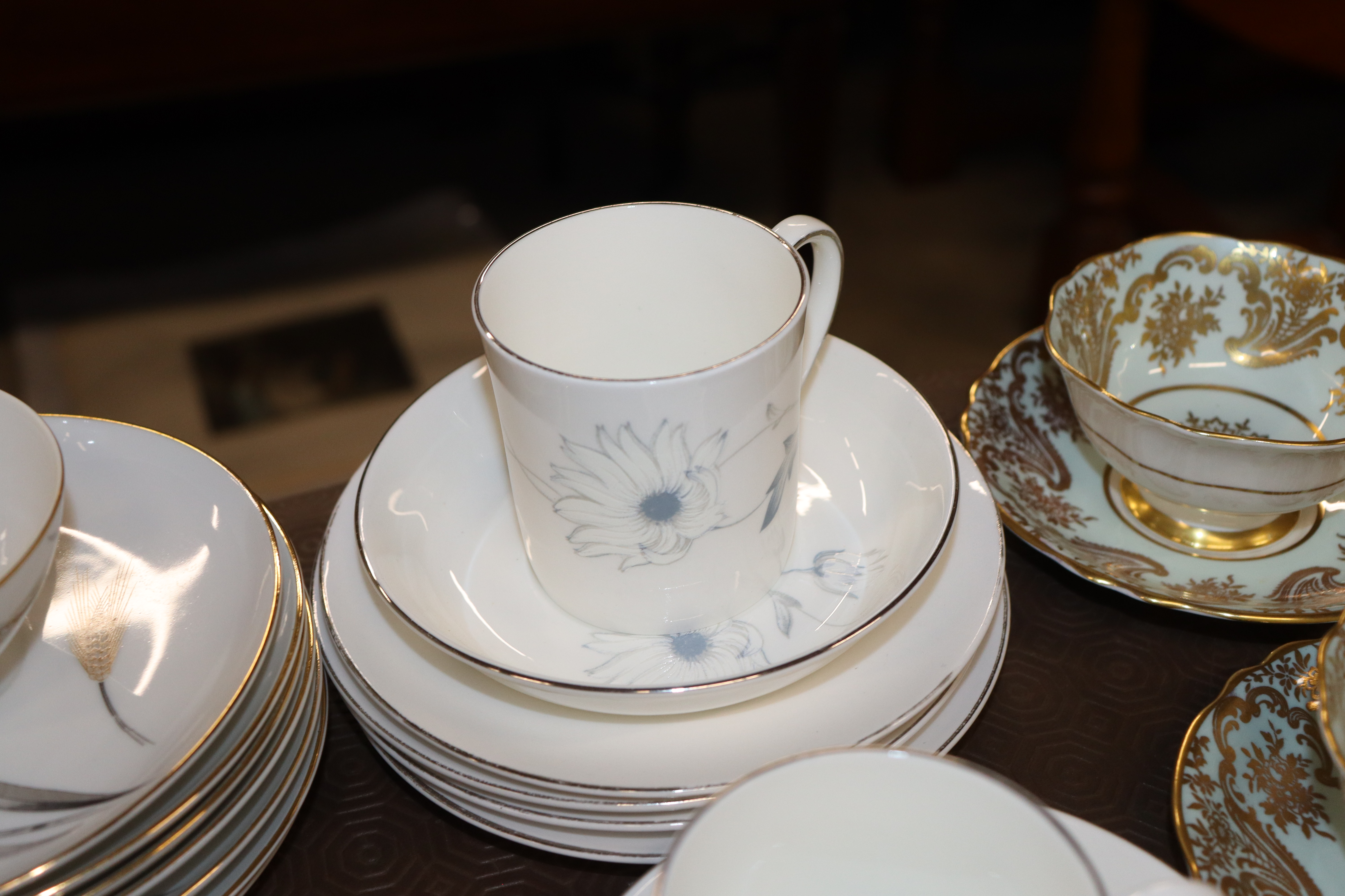 A quantity of gilt decorated tea ware; and Three C - Image 7 of 12
