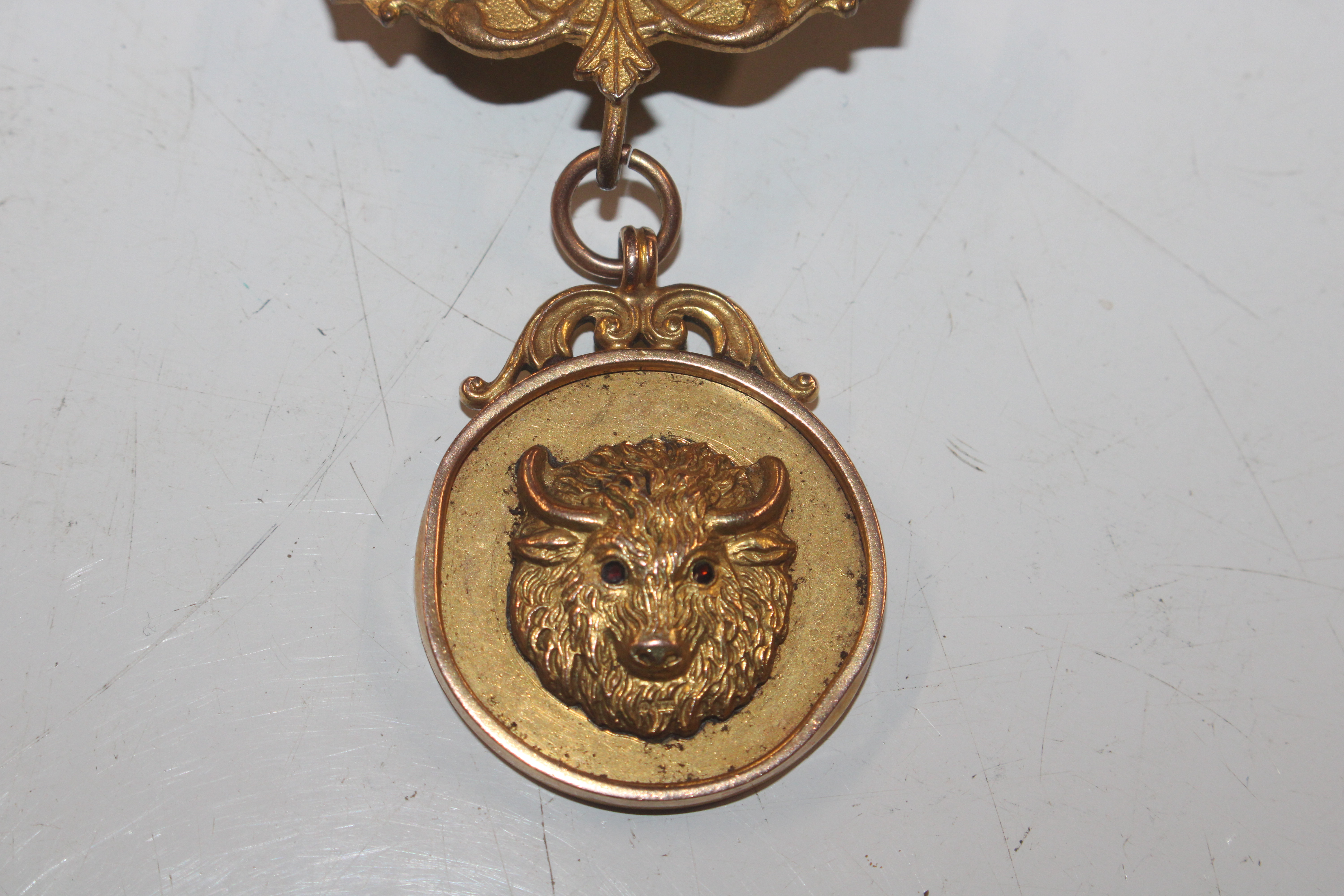 A 9ct gold Masonic medal, approx. 10gms together w - Image 4 of 7