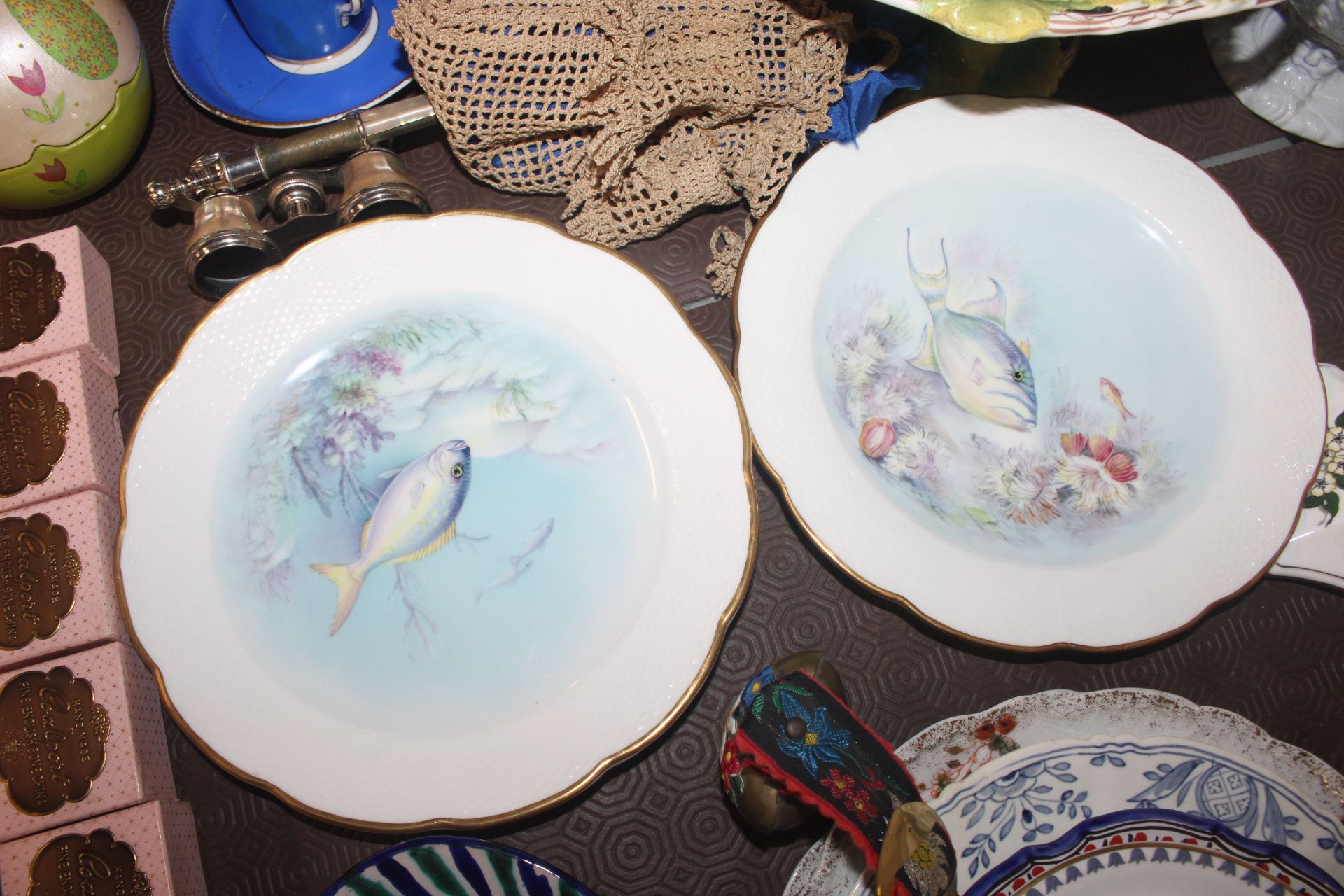 Four Royal Worcester "Tropical Fish" pattern plate - Image 3 of 12